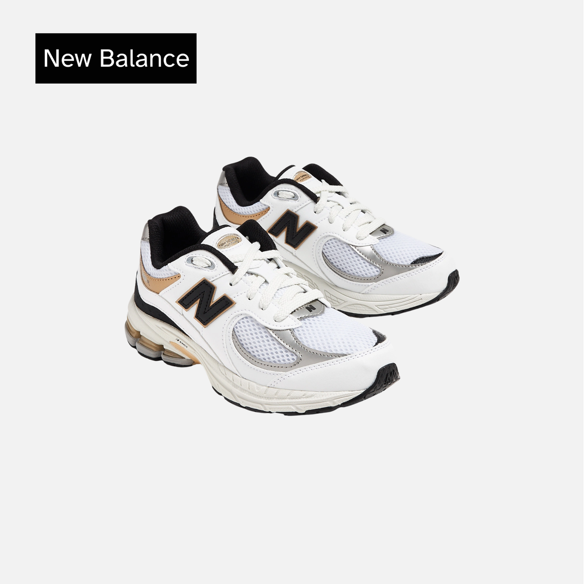 New Balance 2002R Big Kid 'White Black Gold'