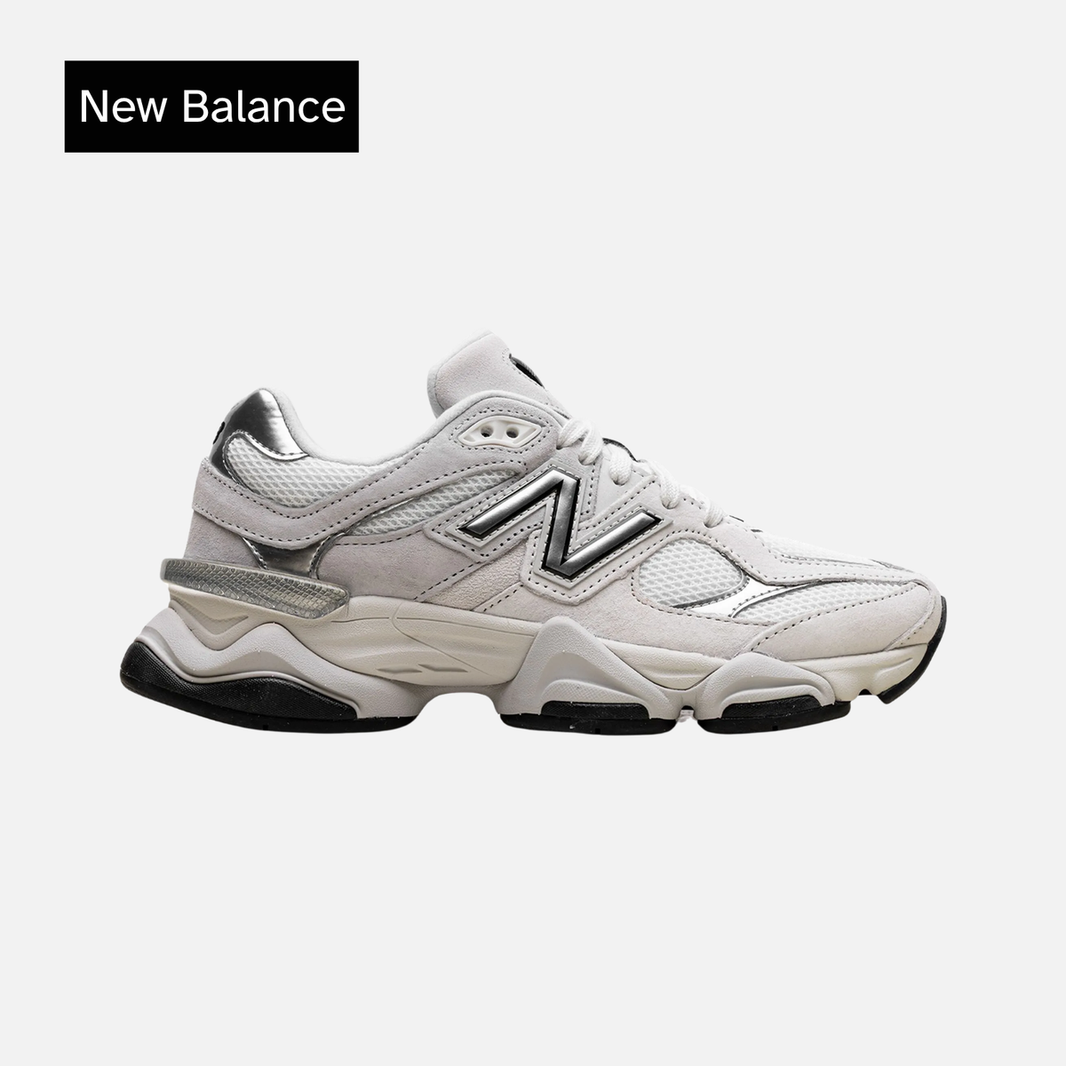 New Balance 9060 'White Black Metallic Silver'
