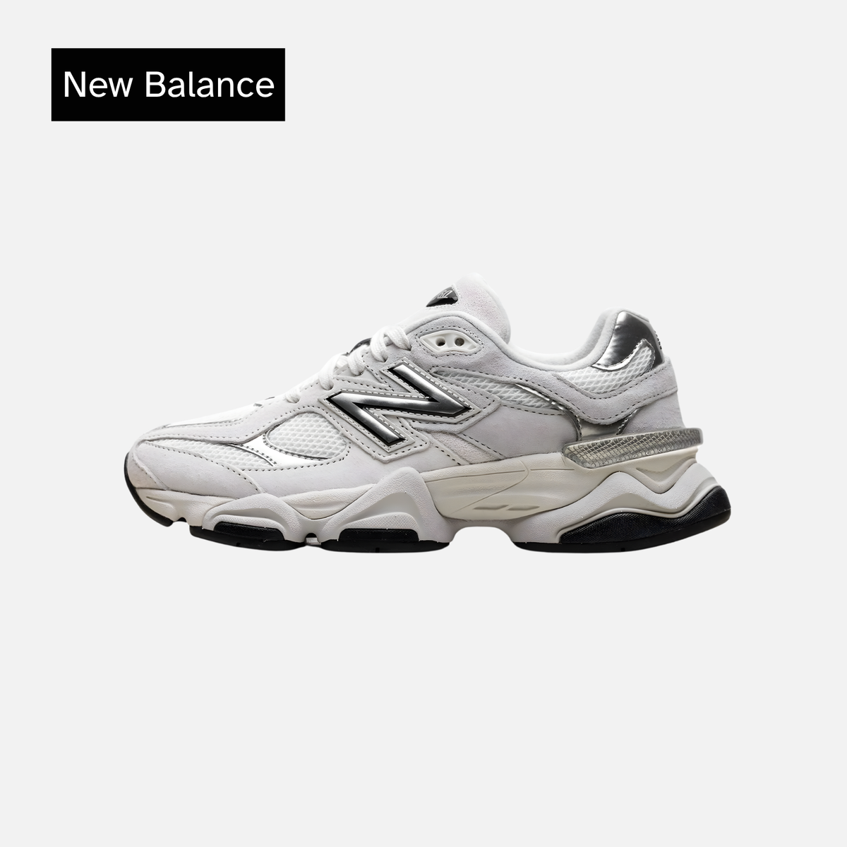 New Balance 9060 'White Black Metallic Silver'