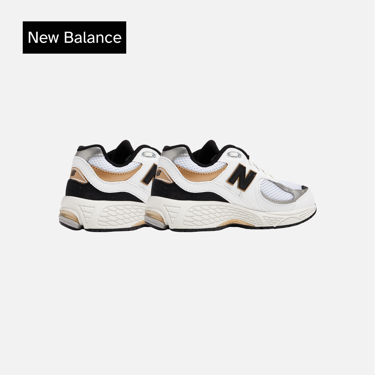 New Balance 2002R Big Kid 'White Black Gold'