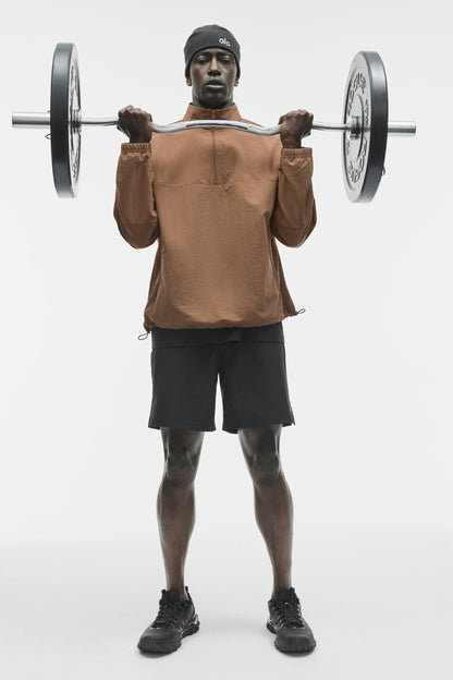 Light Weight Takeaway Track Pullover - Java Brown