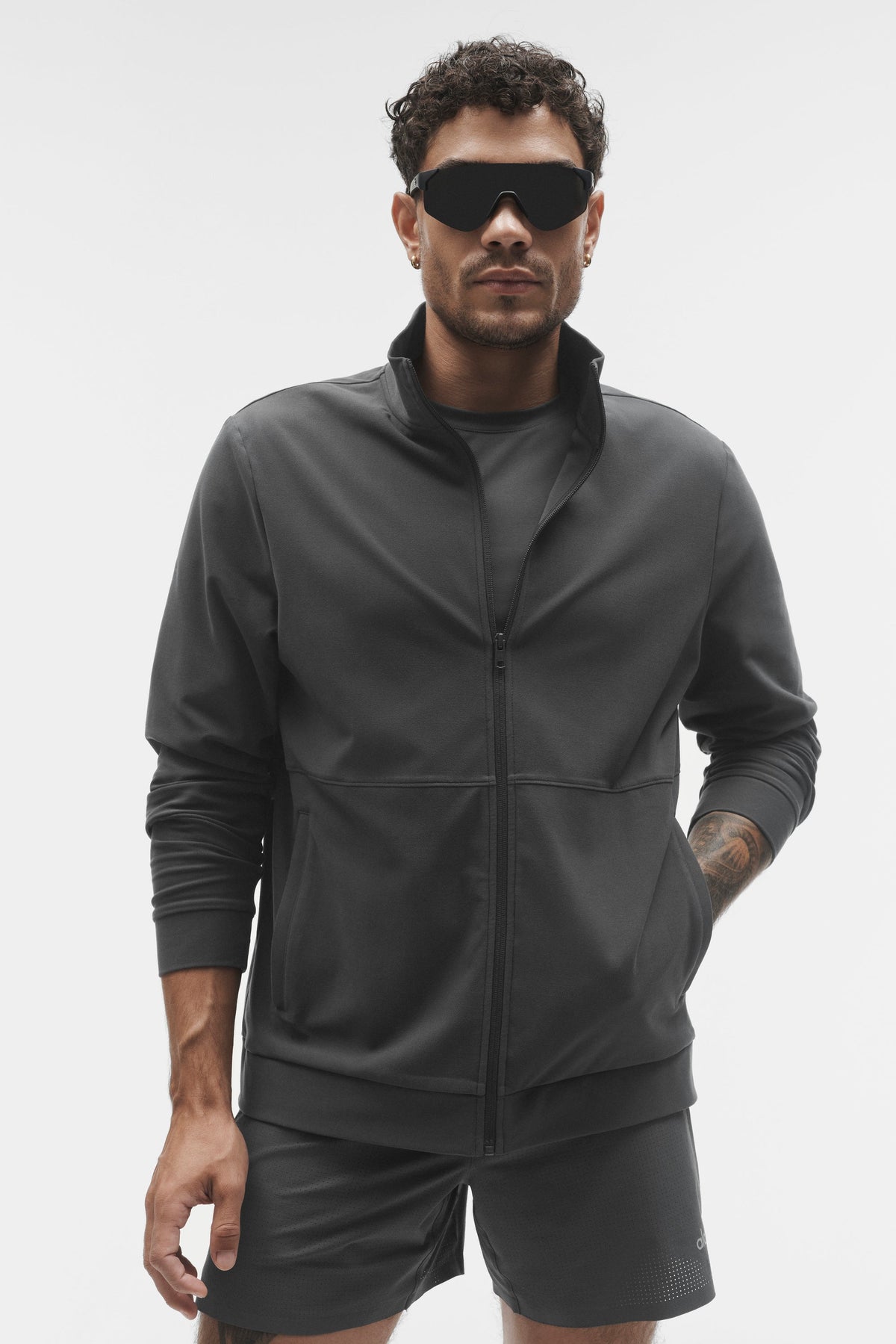 Conquer Max Mock Neck Full Zip - Anthracite