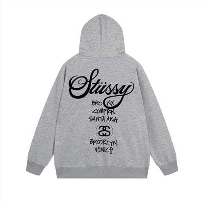 Stussy Hoodie Zip Cardigan Hooded Sweater