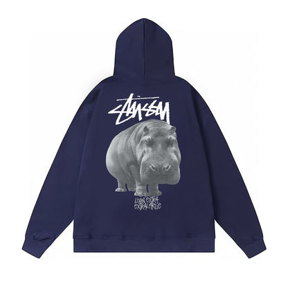 Stussy Hoodie Fall/Winter Fleece Hooded Sweater