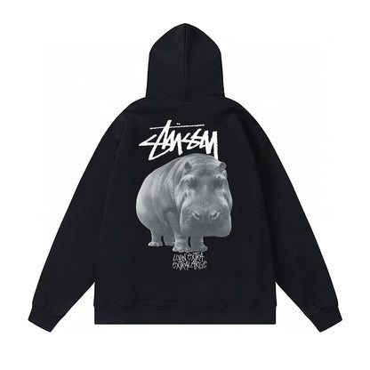 Stussy Hoodie Fall/Winter Fleece Hooded Sweater