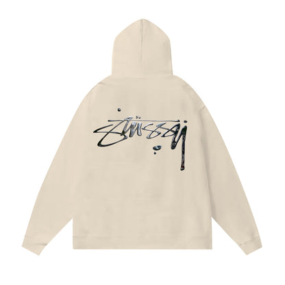 Stussy Hoodie Fall/Winter Fleece Hooded Sweater