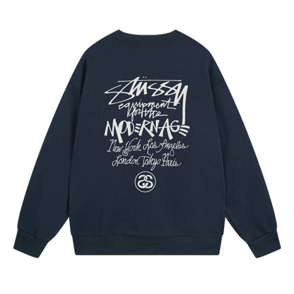 Stussy Sweatshirts Crew Neck Fleece Sweater