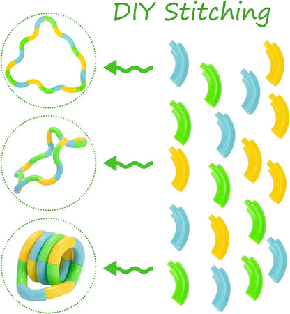 3pcs Fidget Twisting Sensory Toy Finger Spinner Hand Eye Coordination Fine Motor Skill Stress Relief for Kid Adult Activity Gift