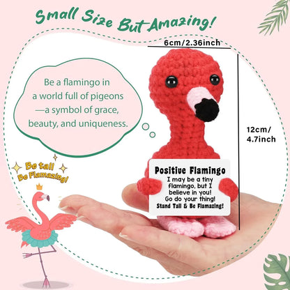 Positive Pocket Hug Mini Crochet Stuffed Doll Handmade Knitted Plush Potato Turtle Duck Funny Support Gift for Friend Home Decor