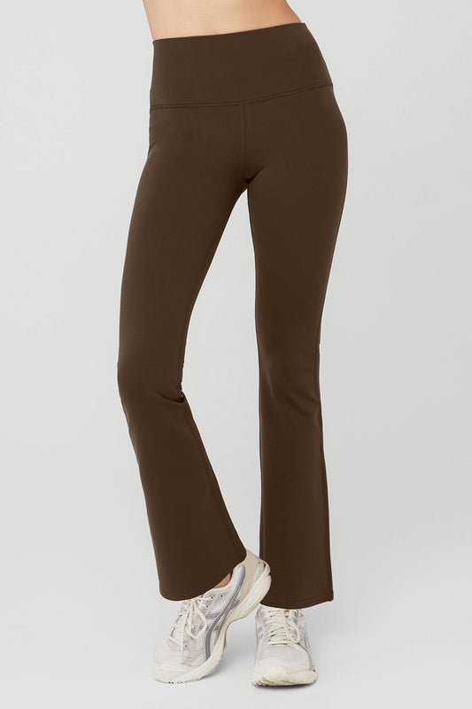 Airbrush High-Waist Bootcut Legging (Short) - Espresso