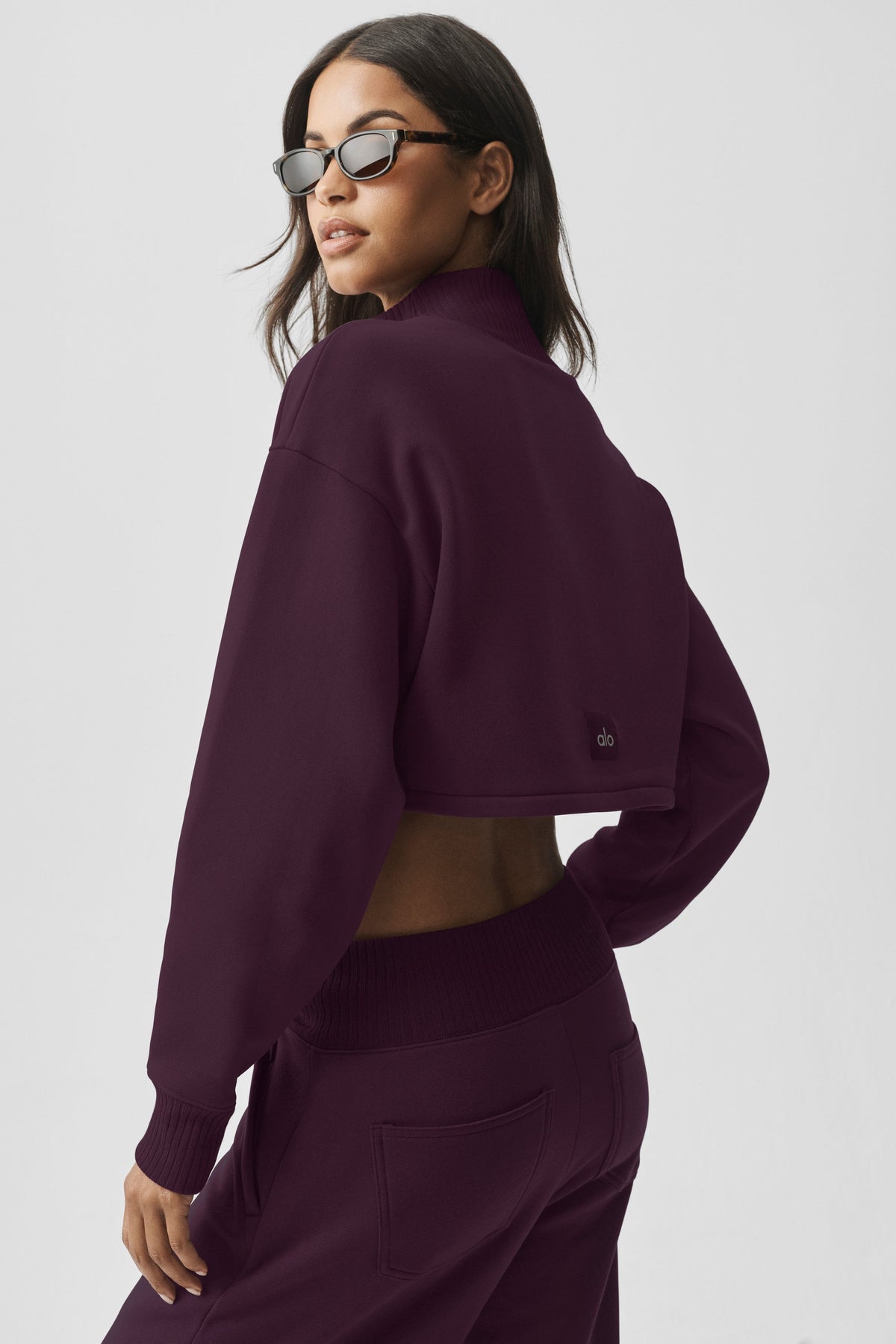 Cropped Serenity Coverup - Rich Bordeaux