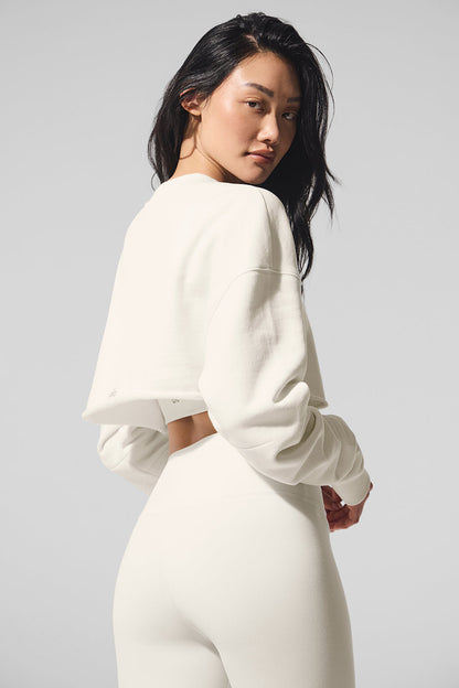 Extreme Cropped Pullover - Ivory