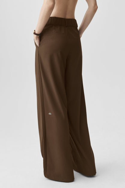 High-Waist Dreamscape Trouser (Long) - Espresso