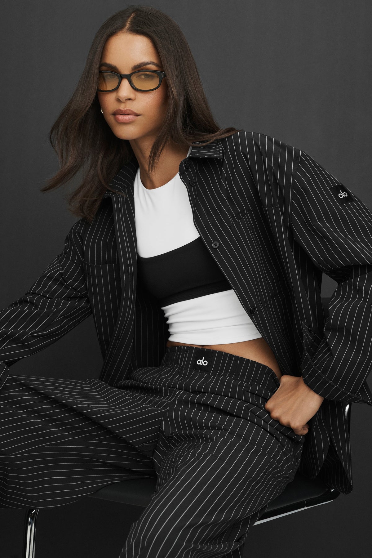 Pinstripe Daylight Boxer Pant (Regular) - Black/Titanium