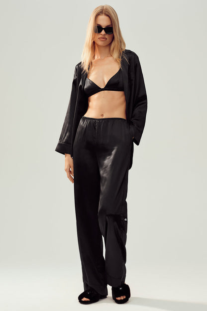 Silk Luminous Pant (Regular) - Black