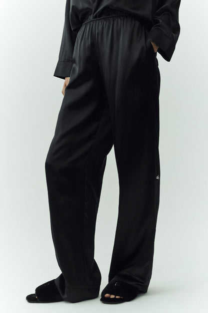 Silk Luminous Pant (Long) - Black