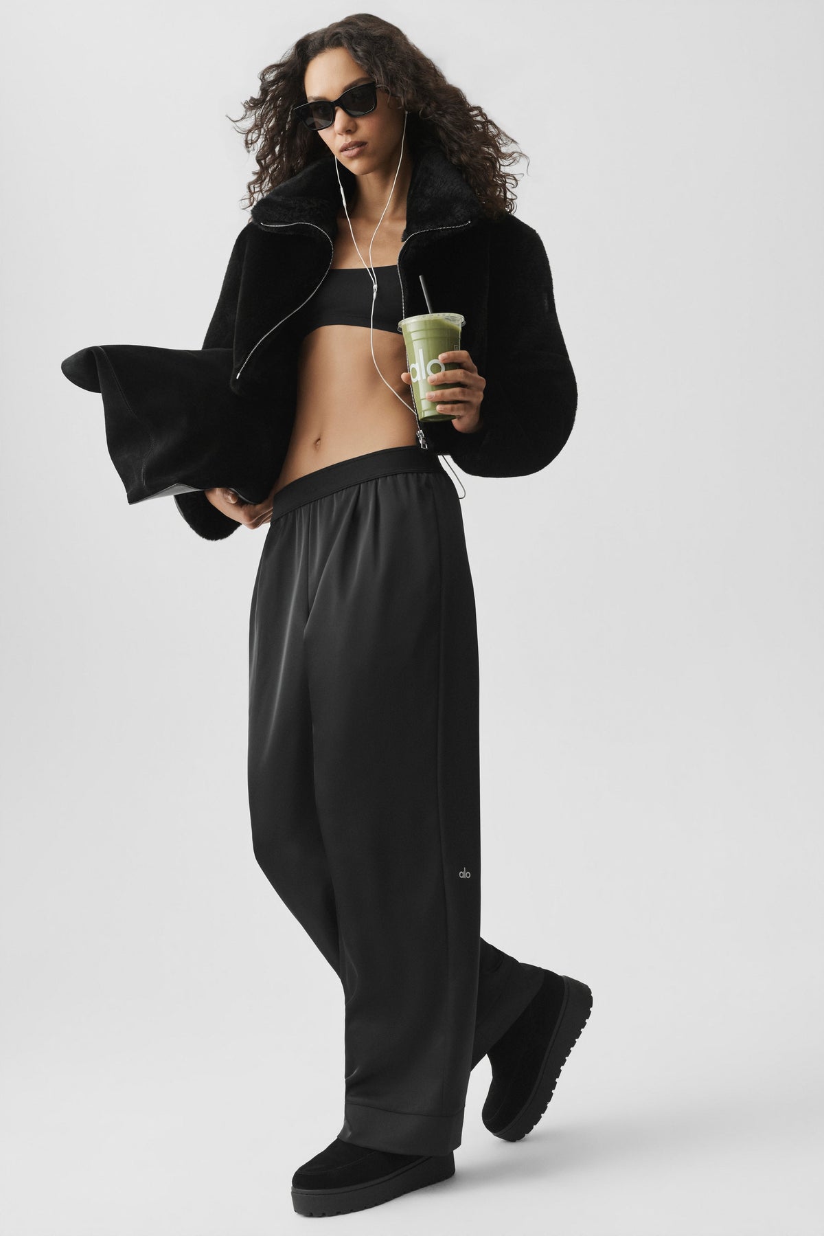 Satin High-Waist Smooth Talker Pant (Long) - Black