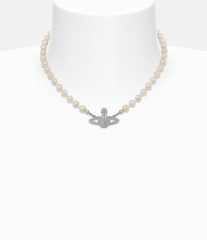 VIVIENNE WESTWOOD Bas Relief Pearl Choker(Mini/Silver)